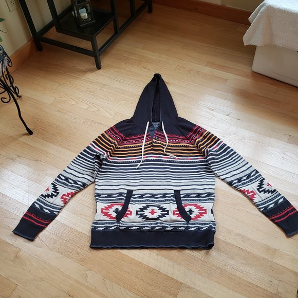American Eagle Outfitters Men's Southwestern Hooded Sweater, Size: L - Picture 4 of 16